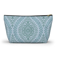 Mumbai Lace Accessory Pouch w T-bottom in Aqua